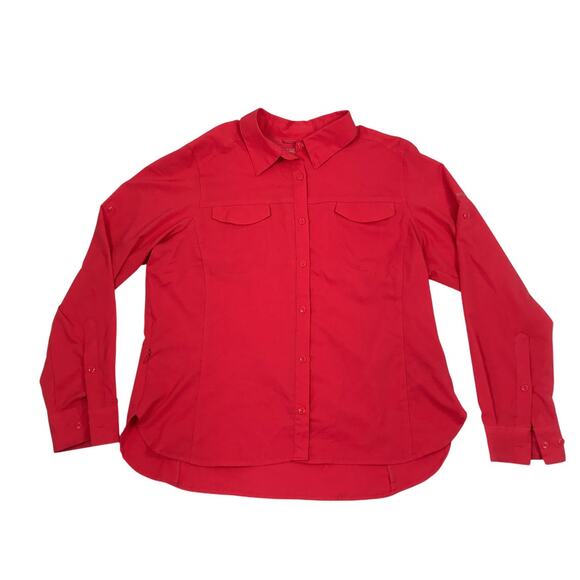 COLUMBIA Omni-Shade Lite LS Top-Shirt Sz XL Coral Pink Versatile Outdoor Travel - Picture 3 of 10